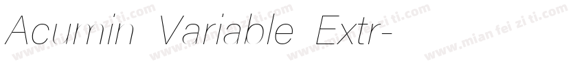 Acumin Variable Extr字体转换